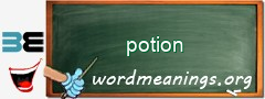 WordMeaning blackboard for potion